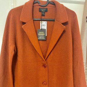 Charter Club Luxury 100% Cashmere Bronze-Pecan Color Sweater, with buttons